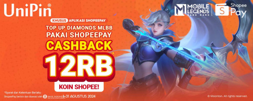 Top Up Diamonds MLBB di UniPin Cashback 12,000 Koin Shopee & Mainkan Starlight Member Dapatkan Skin Gatot Kaca!